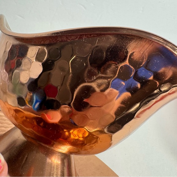 Decorative Copper Hammered Planter or decor by Tele-flora 
Approx. 8”x 4.5 “ - Picture 12 of 13